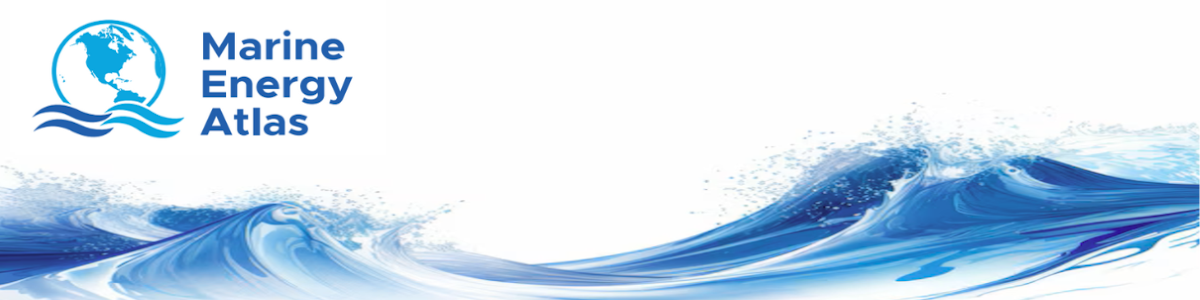 This image displays the words Marine Energy Atlas