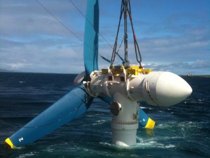 AR1000 tidal turbine being installed in Scotland