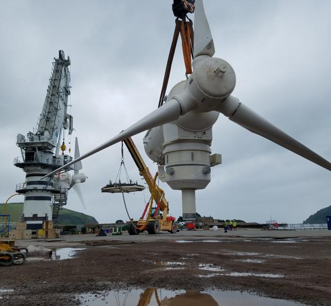 Andritz Hydro Nacelle Lifted By Crane
