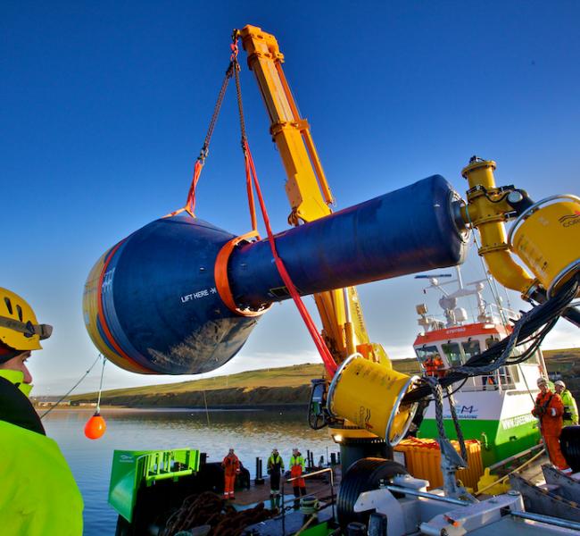CorPower Ocean C3 Lifted By Crane - Credit Colin Keldie