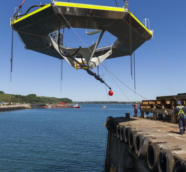 Seatricity Launching Between Dry Docks 3 and 4 at A&P