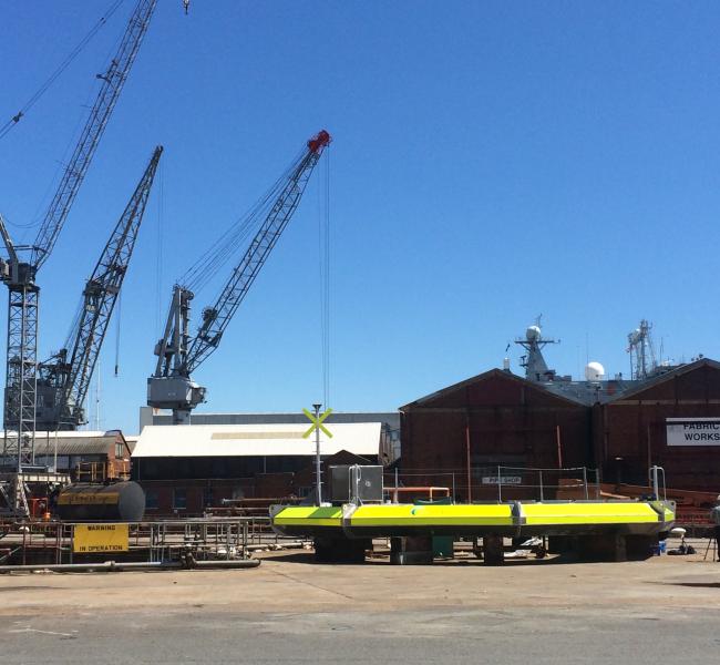 Seatricity Oceanus 2 Flaot Awaiting Fit Out at A&T
