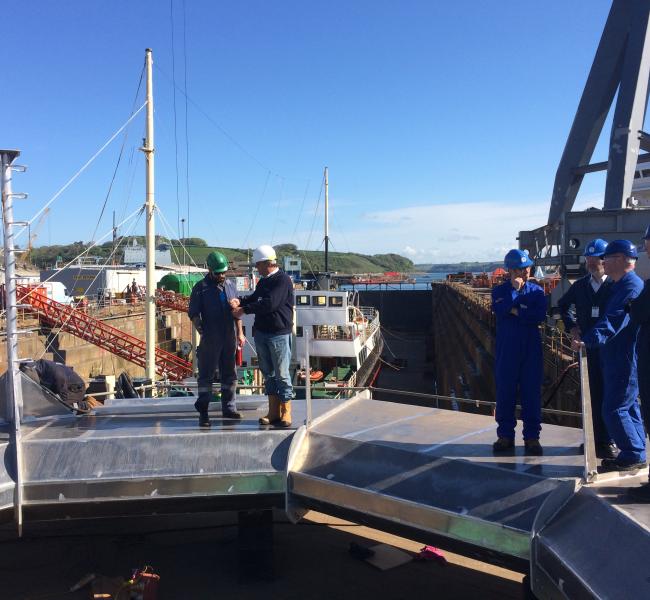 Seatricity Oceanus 2 Float Undergoing Inspection at A&P