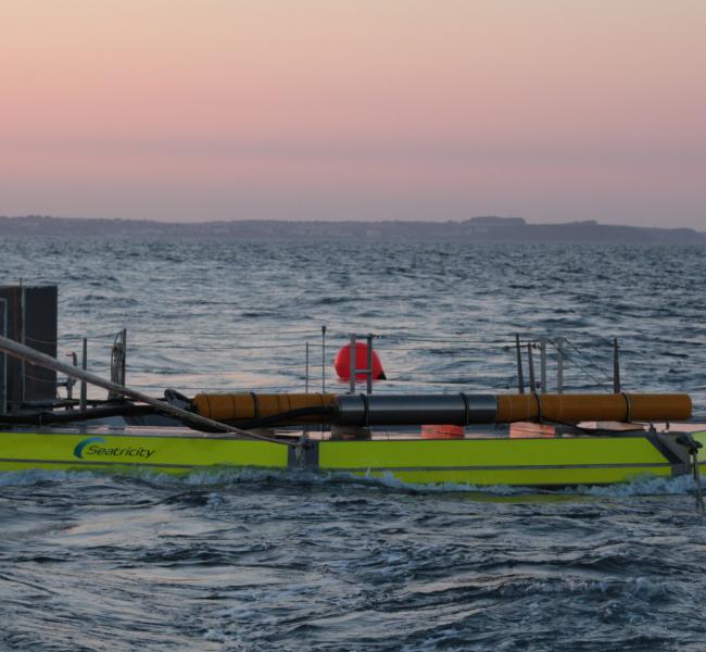 Seatricity Oceanus 2 Under Tow En Route to Wave Hub