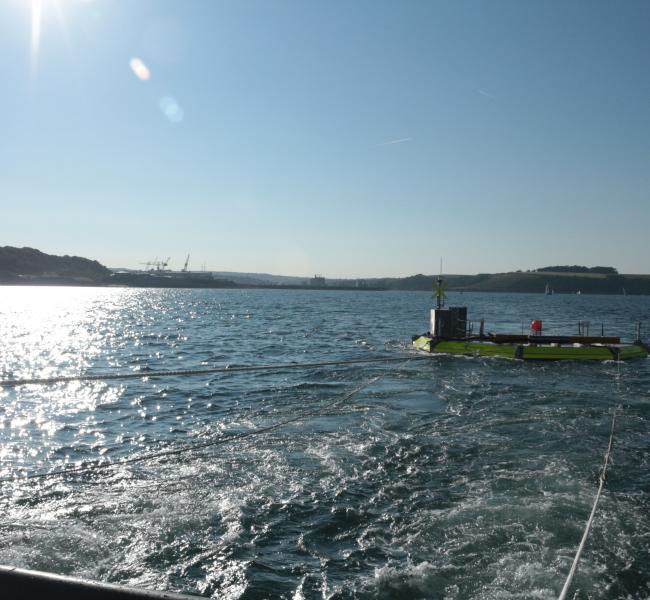 Seatricity Oceanus 2 Under Tow En Route to Wave Hub