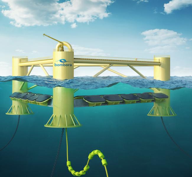 Bombora - Floating Integrated mWaveâ„¢, an integrated wave and wind platform that optimizes seabed lease area utilization, maximizes energy generation, and delivers cost efficiencies through shared use of offshore substations and grid connections.