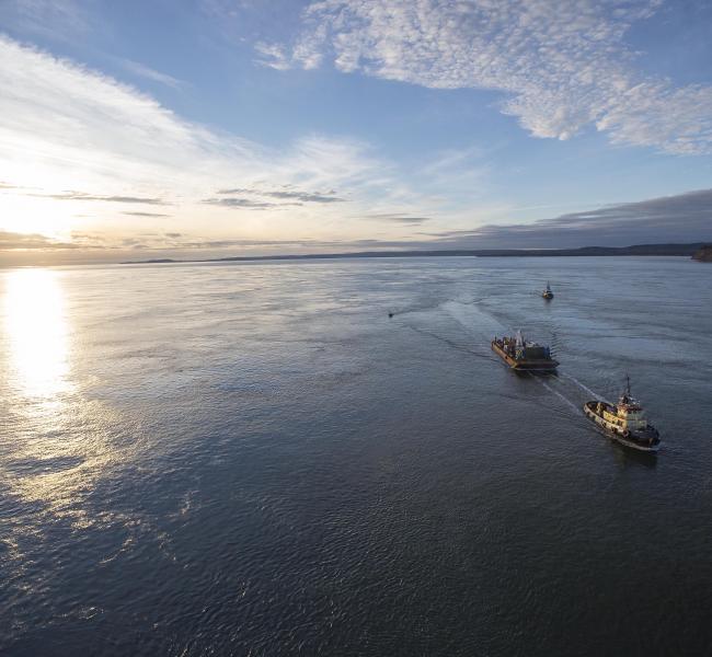Fundy Ocean Research Center for Energy (FORCE) Sunset & Vessels