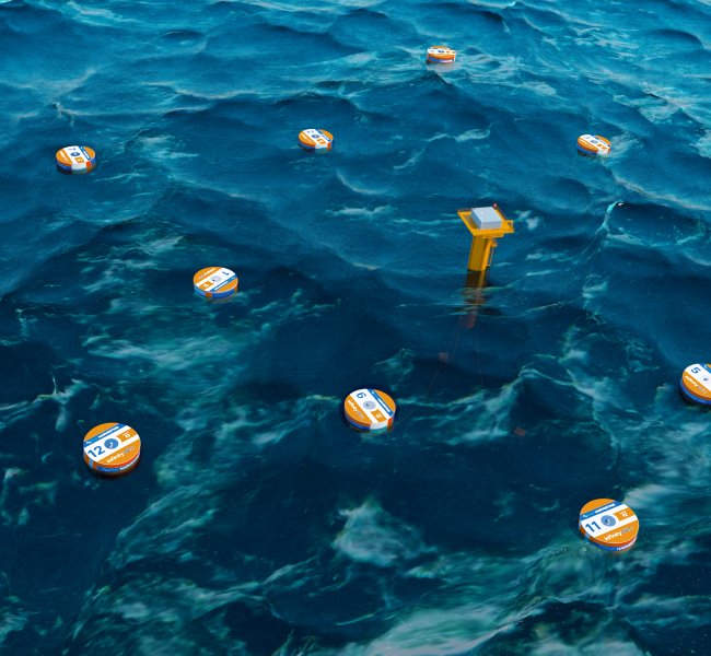 Ocean Harvesting Technologies Infinity WEC Cluster Aerial Shot