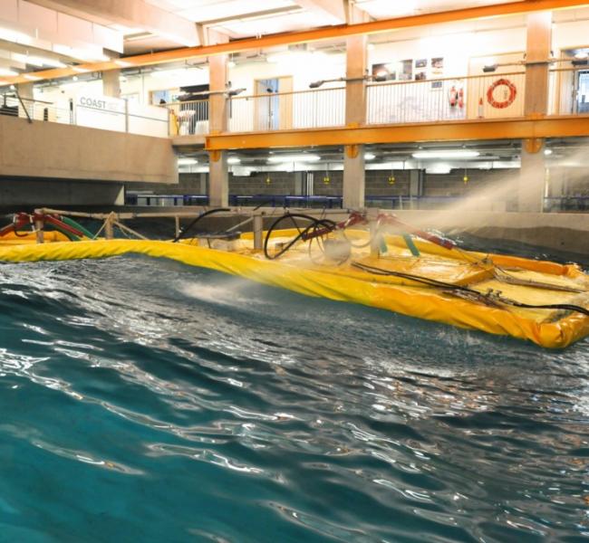 SWEL Waveline Magnet Tank Testing at Plymouth University in 2013 (Photo by Tony Carney)
