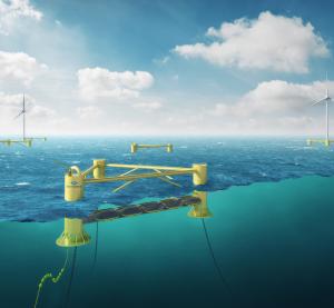 Bombora - Floating Integrated mWave™, an integrated wave and wind platform that optimizes seabed lease area utilization, maximizes energy generation, and delivers cost efficiencies through shared use of offshore substations and grid connections.