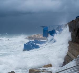 Eco Wave Power Jaffa Port Storm