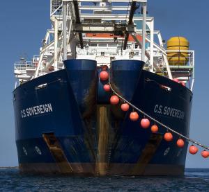 European Marine Energy Centre (EMEC) Sovereign during EMEC cable laying (Credit EMEC)