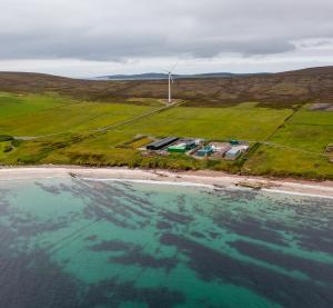 European Marine Energy Centre (EMEC) Subsea cables substation hydrogen plant and batteries Eday 2022