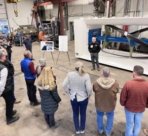 ORPC Modular RivGen® device, Millinocket Fabrication & Machine assembly facility, Millinocket, Maine. CREDIT ORPC