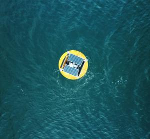 Oneka Water - Bird's-eye View of Wave-Powered Desalination Buoy